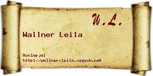 Wallner Leila névjegykártya